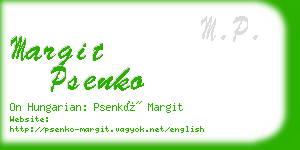 margit psenko business card